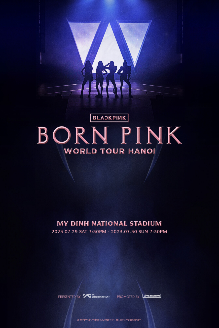 Cartaz da digressão mundial das BLACKPINK em Hanói